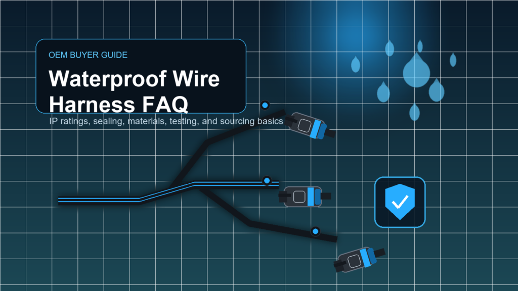 Waterproof wire harness assembly product sample